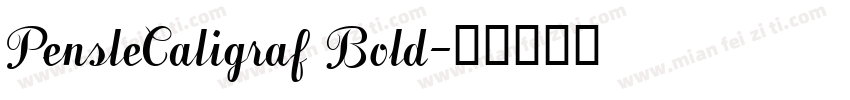 PensleCaligraf Bold字体转换